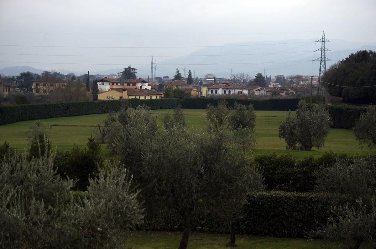 Udsigten fra Hotel Villa Capuggi ind over Pistoia