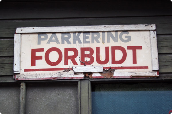 Parkering forbudt