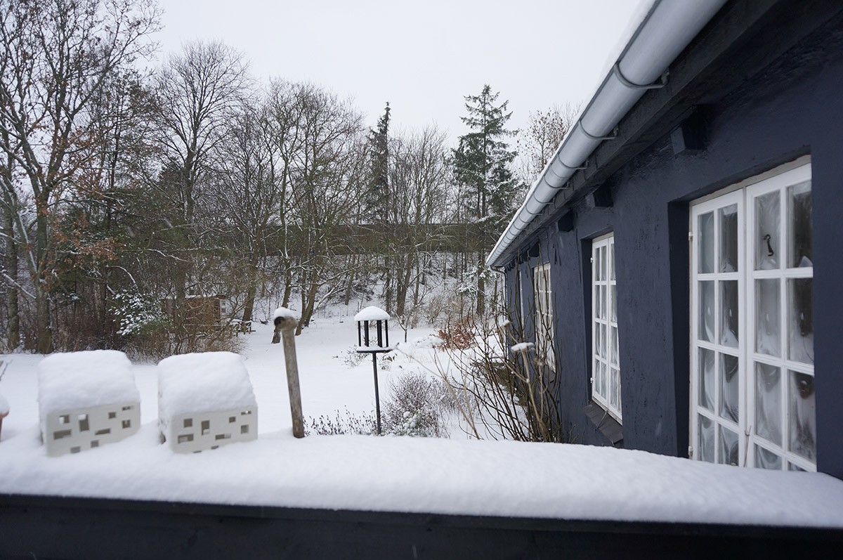 Snevejrslørdag i januar er ren hygge